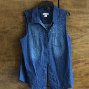 Christopher Banks lightweight denim blouse